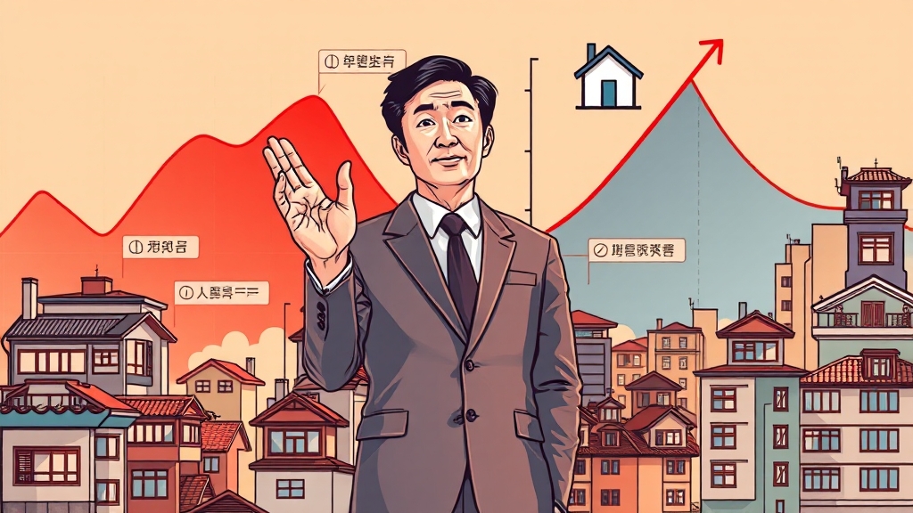 부동산 시장 변화 예측 (illustration 스타일)