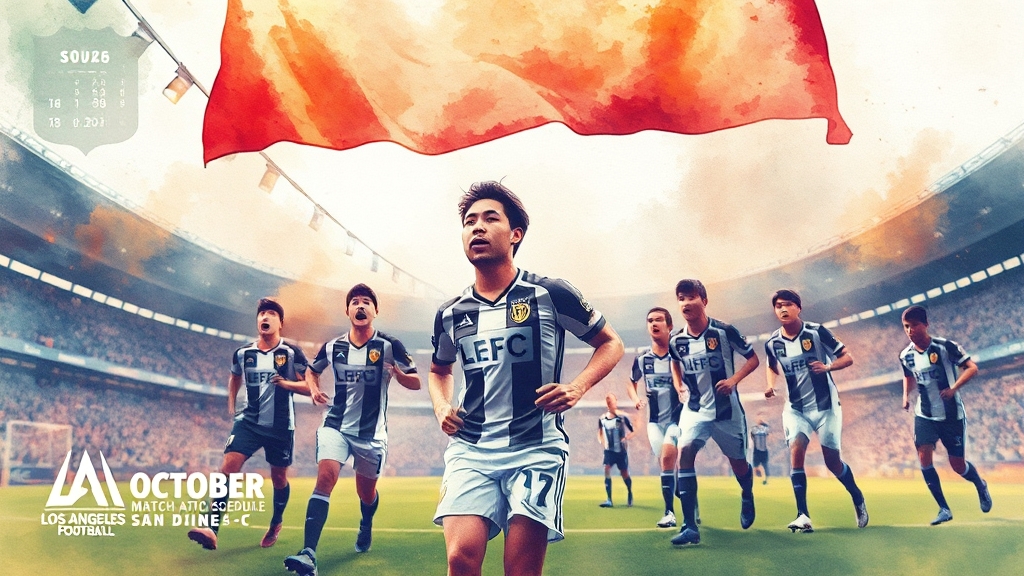 LAFC 경기 일정 및 분석 (watercolor 스타일)