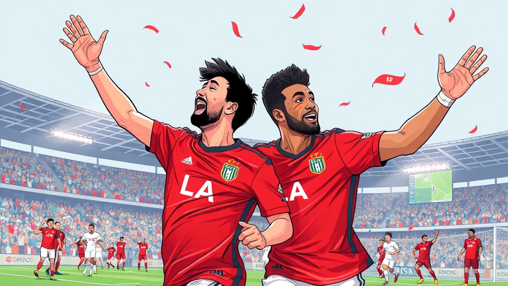 손흥민-부앙가, LA FC 활약상 (illustration 스타일)