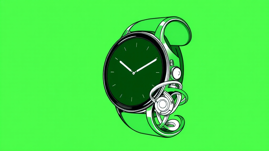 갤럭시 워치7 그린: 디자인, AI 웰니스, 운동 기능 총정리 & 추천 9 다른 스마트워치와 비교 (illustration 스타일)