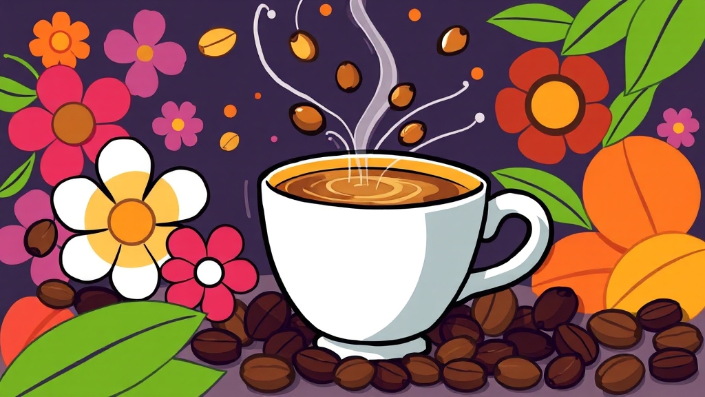 나만을 위한 커피 원두 선택 가이드: 종류별 특징부터 맛, 보관법까지 3 아라비카 원두의 매력 (cartoon 스타일)