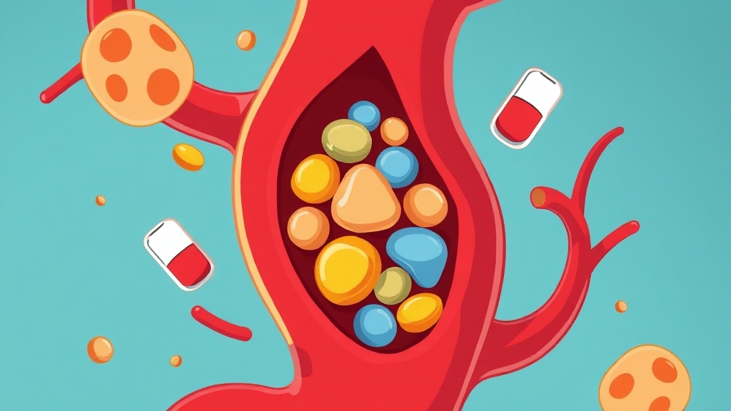고지혈증 약 A to Z: 종류, 효과, 부작용, 복용법, 주의사항 완벽 가이드 2 고지혈증 약 종류와 효과 (cartoon 스타일)