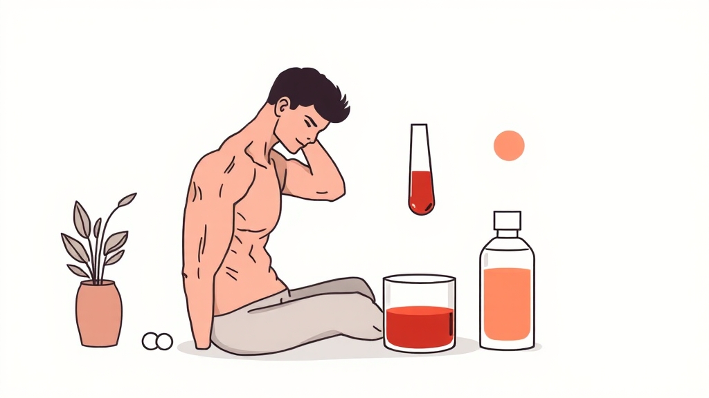 고지혈증 약 A to Z: 종류, 효과, 부작용, 복용법, 주의사항 완벽 가이드 6 약 복용 중 근육통 관리법 (illustration 스타일)