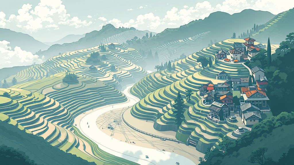 1박 2일 국내여행 TOP5: 숨겨진 명소 & 완벽 추천 코스 9 2위: 남해 - 감성 드라이브와 바다 풍경 (illustration 스타일)