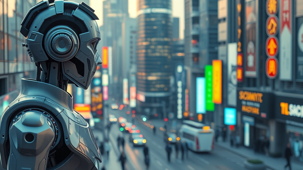 일론 머스크의 AI 로봇 혁명: 미래 일자리, 경제, 화폐의 변화 11 AI 로봇 기술 발전과 사회 시스템 변화 (realistic 스타일)