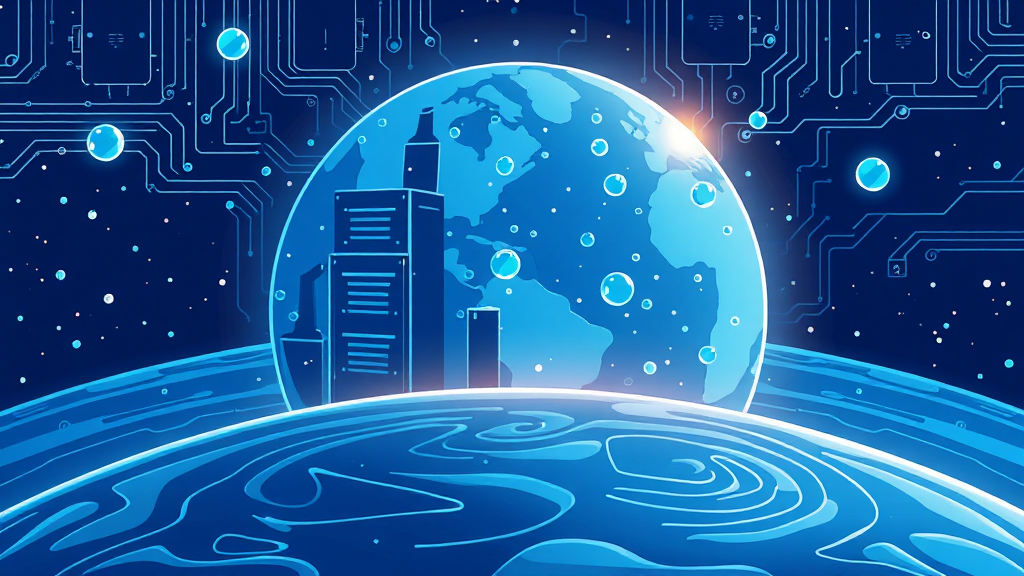 AI 데이터센터 물 사용량 증가, 원인과 환경 영향 및 절약 기술 동향 9 결론 (illustration 스타일)