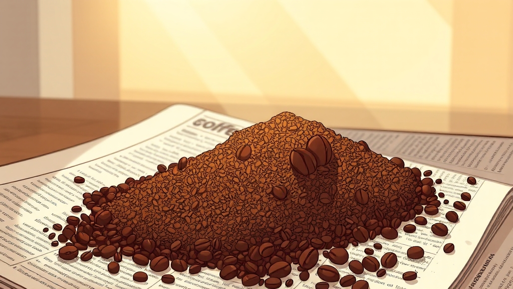 커피 찌꺼기 재활용 A to Z: 활용법, 건조, 변기 배출 주의사항 3 커피 찌꺼기, 완벽하게 건조하는 방법 (cartoon 스타일)