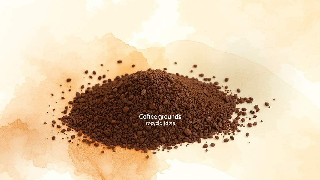 커피 찌꺼기 재활용 A to Z: 활용법, 건조, 변기 배출 주의사항 8 커피 찌꺼기, 이렇게 활용하세요! (watercolor 스타일)