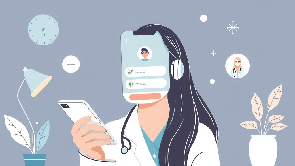 진료 신청 및 상담 (illustration 스타일)