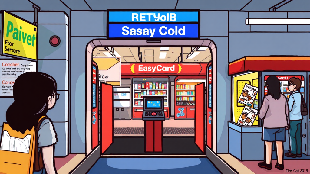 이지카드 사용처 및 활용 팁 (cartoon 스타일)