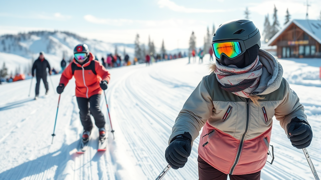 스키장 이용 팁 (realistic 스타일)