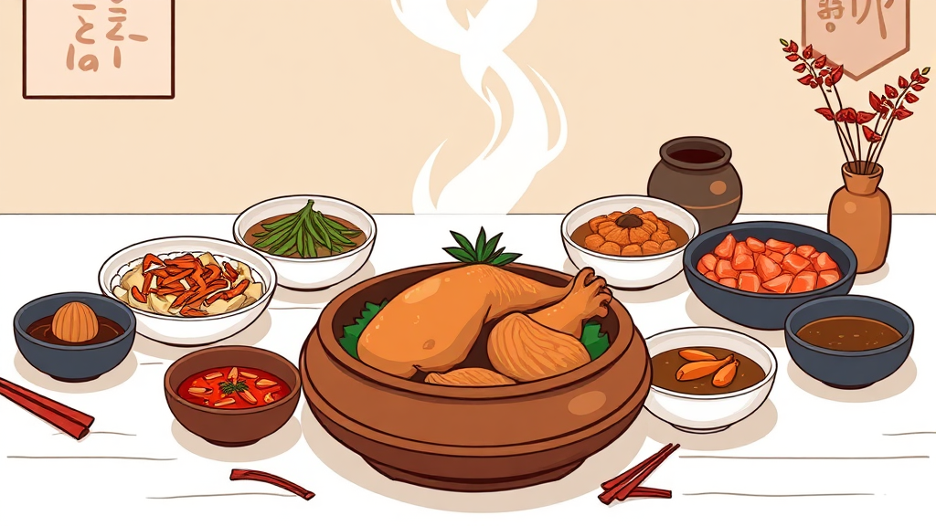 곁들임 메뉴, 놓치지 마세요! (illustration 스타일)