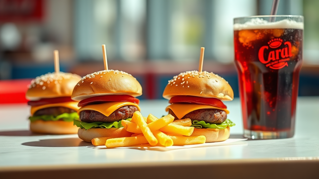 세트 메뉴 구성 및 가격 상세 안내 (realistic 스타일)