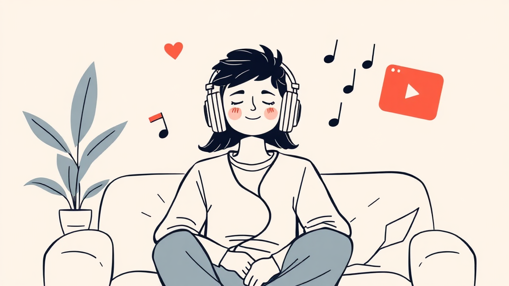 유튜브 프리미엄 vs 뮤직: 광고 없이 음악 듣는 방법 A to Z 3 유튜브 프리미엄: 왜 필수가 되었을까? (illustration 스타일)