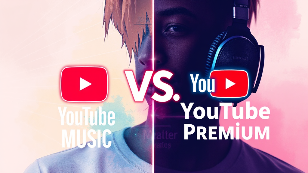 유튜브 프리미엄 vs 뮤직: 광고 없이 음악 듣는 방법 A to Z 8 유튜브 뮤직 vs 유튜브 프리미엄: 완벽 비교 (watercolor 스타일)