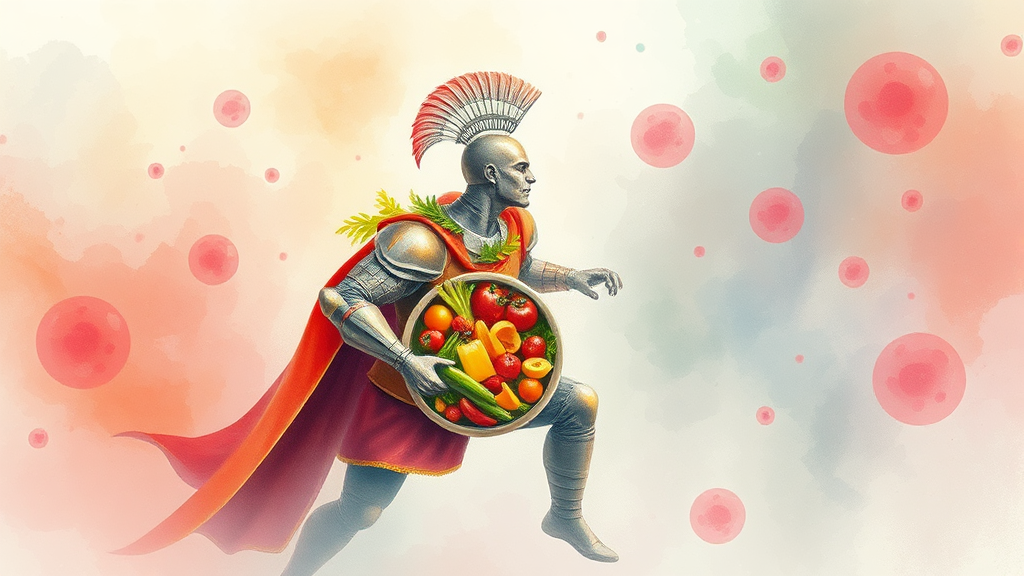 암 진단 후 토탈 케어: 식단, 운동, 멘탈 관리 & 요양병원 선택 A to Z 4 암 환자 맞춤 식단 & 영양 관리 (watercolor 스타일)