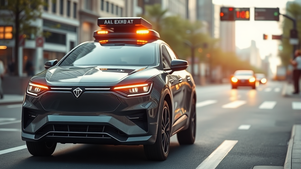 미래 모빌리티 및 로보틱스 산업의 변화 (realistic 스타일)