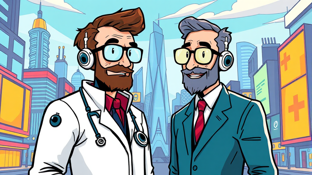 AI 헬스케어 패권 경쟁 심층 분석: 시장 현황, 기술, 투자, 미래 전망 8 AI 헬스케어 투자 동향 (cartoon 스타일)