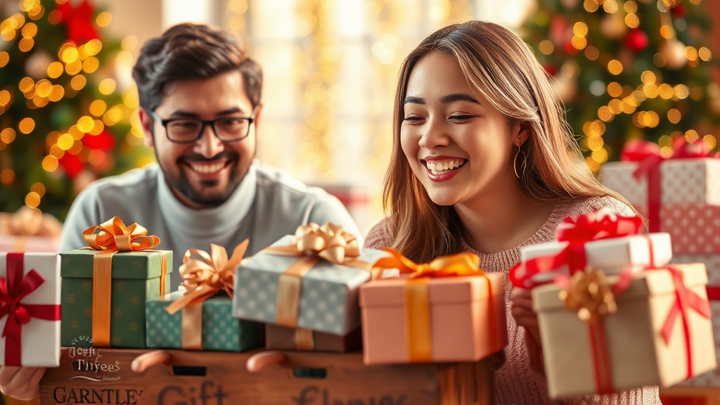 가격대별 선물 추천 (realistic 스타일)