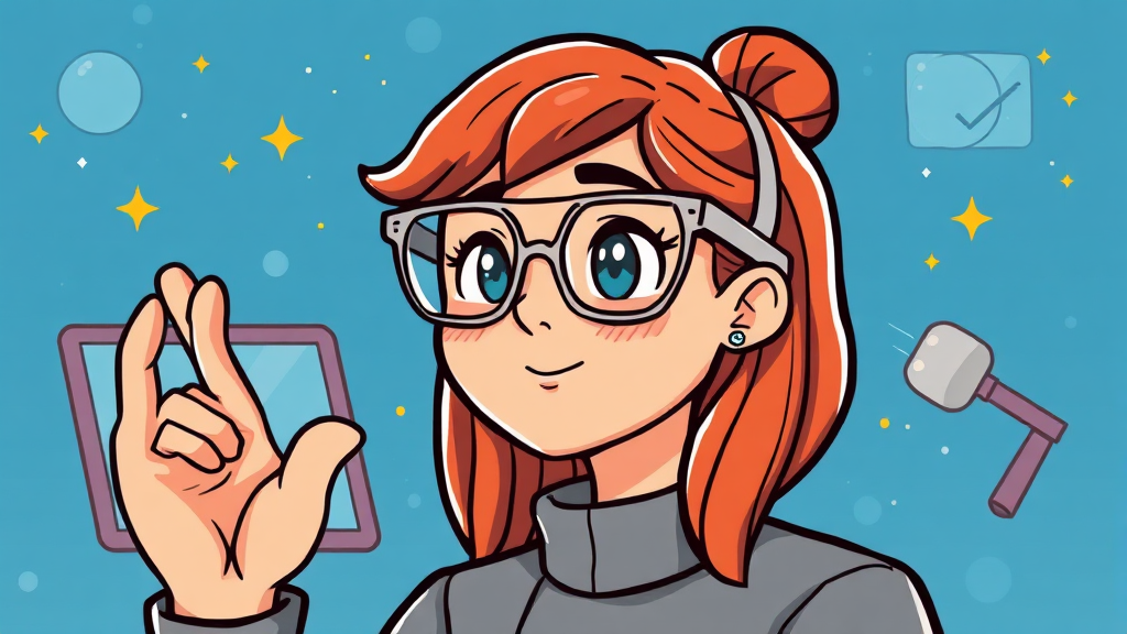 AI 안경 관련 기술적 가치 (cartoon 스타일)