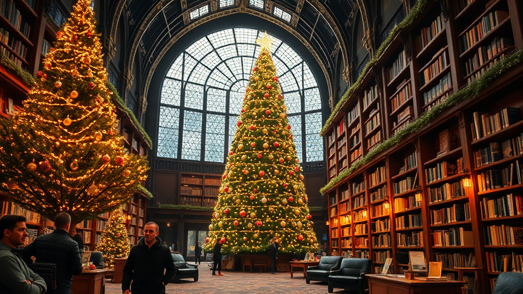 별마당도서관 크리스마스 트리 완벽 가이드: 위치, 포토존, 축제 정보 총정리 2 별마당도서관 소개 및 기본 정보 (realistic 스타일)