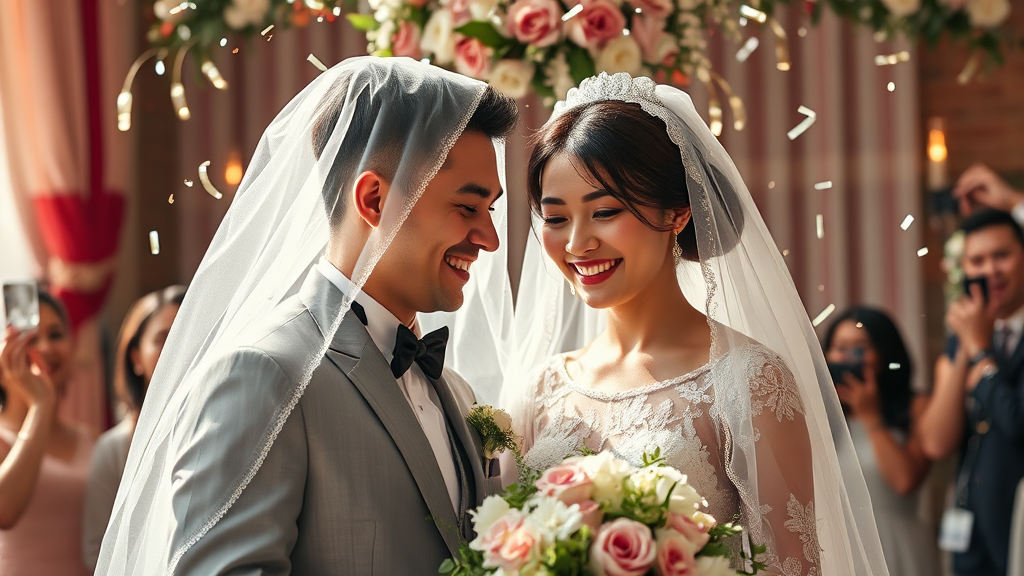 결혼 발표 후 전망 (realistic 스타일)