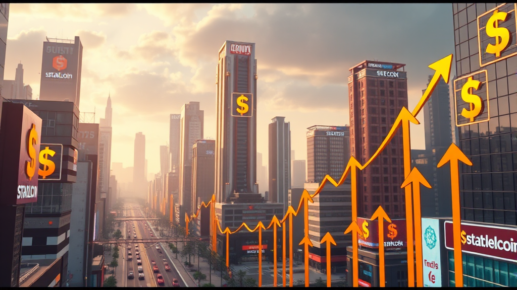 유튜브, 스테이블 코인 PYUSD 지급 도입! 크리에이터 수익 변화 A to Z 5 스테이블 코인 시장, 현재는? (realistic 스타일)