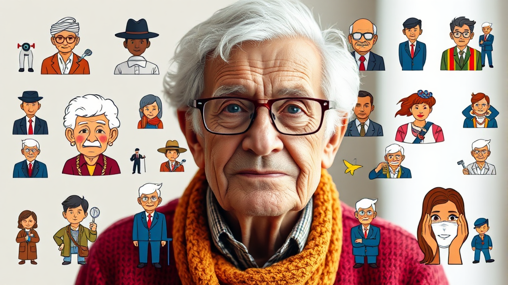 시니어 일자리 유형 (realistic 스타일)