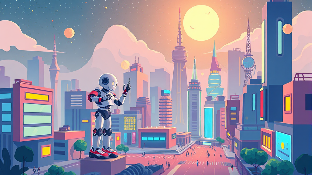 로봇 관련 주요 기업 분석 (cartoon 스타일)