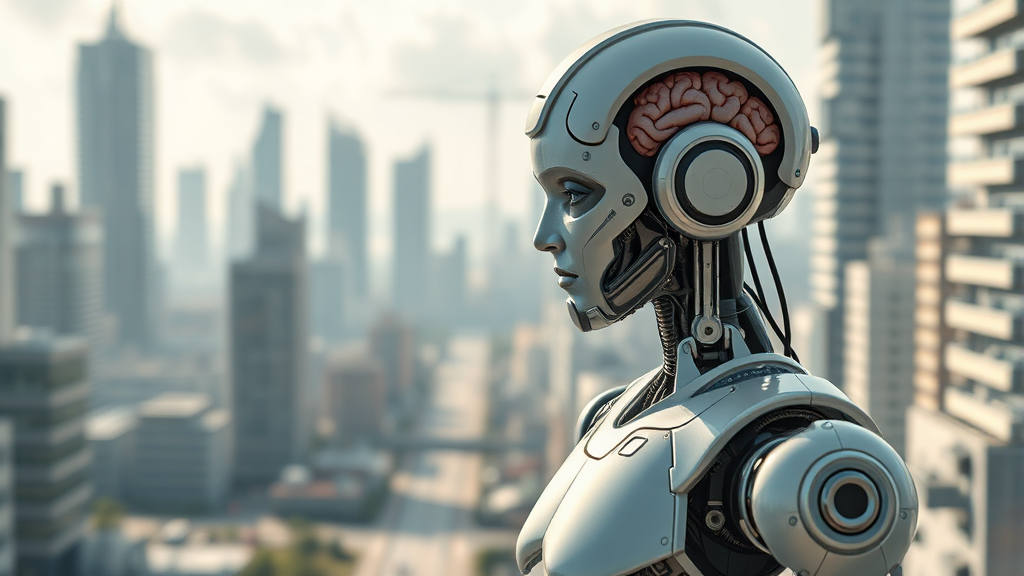 로봇 산업, 미래는 어떻게 변할까? (realistic 스타일)