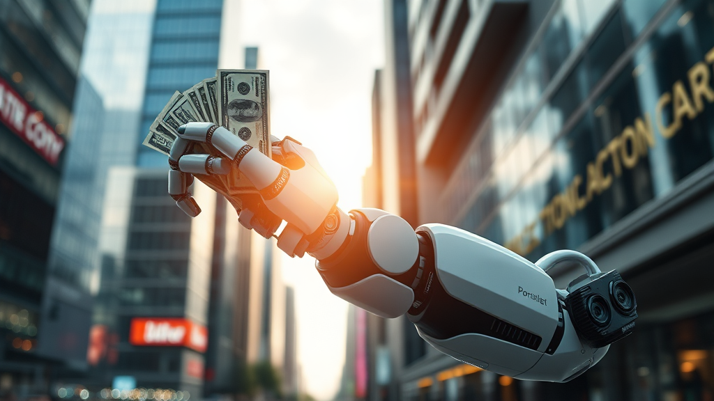 로봇 시대, 현명한 투자로 주역이 되세요! (realistic 스타일)