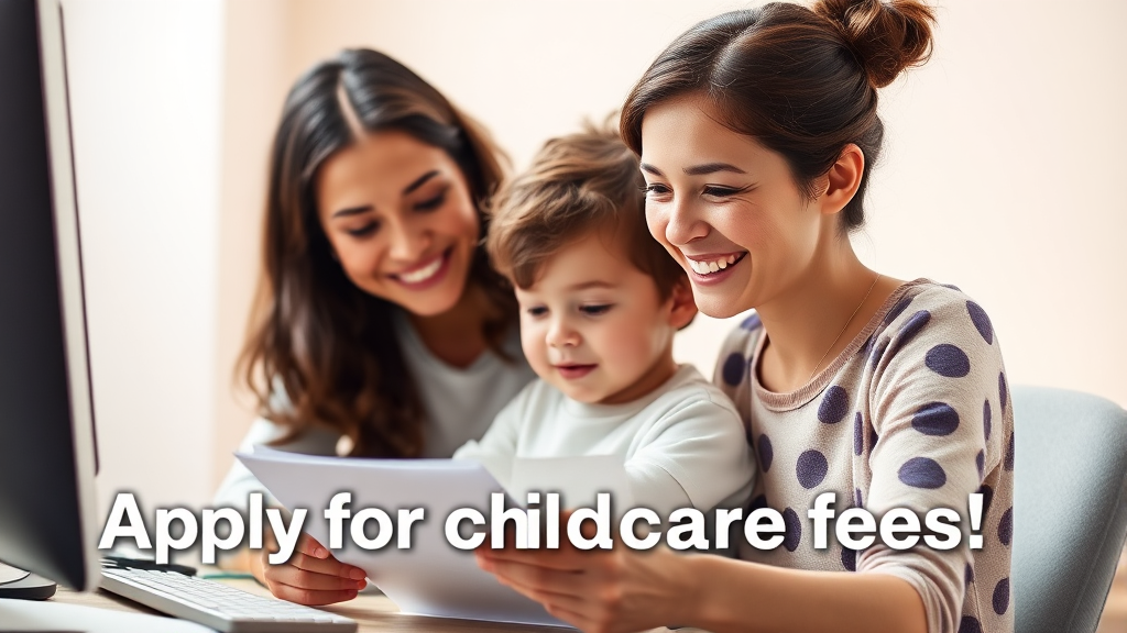 보육료 신청 방법 (realistic 스타일)