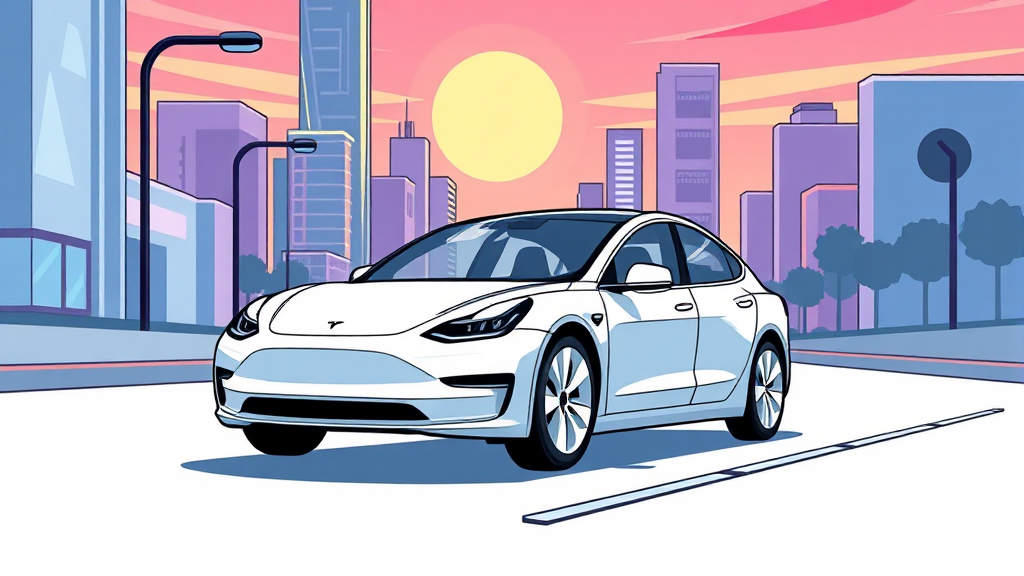 중고차 시세 및 구매 전략 (cartoon 스타일)