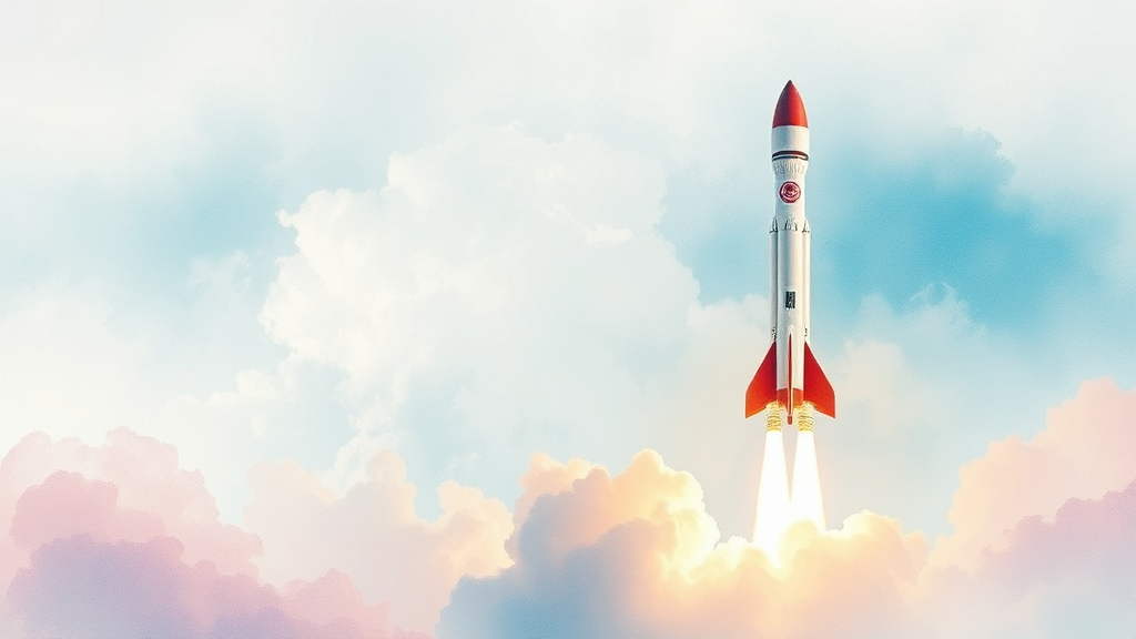 스페이스X 투자 전략 및 고려 사항 (watercolor 스타일)