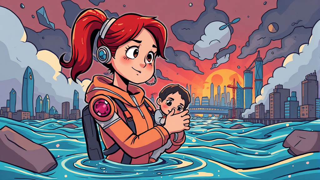 등장인물 분석: 선택의 의미 (cartoon 스타일)