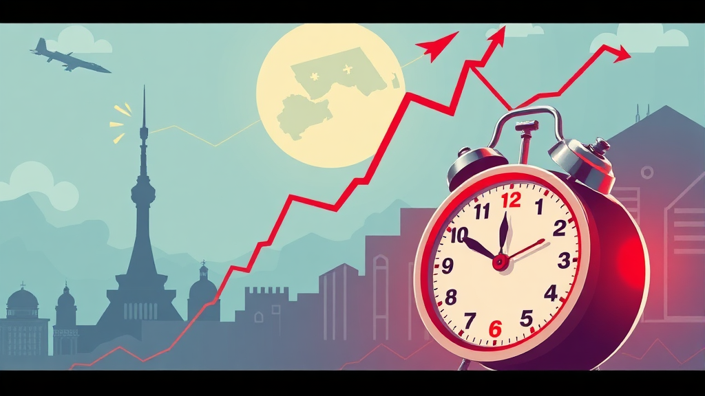 정부 대책에 대한 시장 반응 (illustration 스타일)