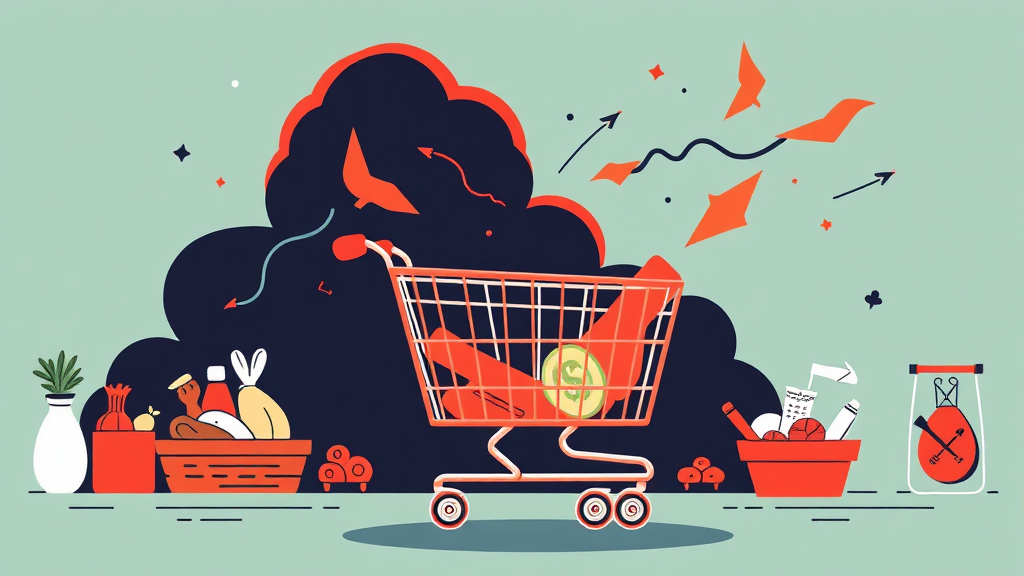 환율과 물가 상승의 관계 (illustration 스타일)