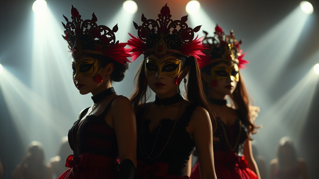 마스크걸즈 팀 소개 (realistic 스타일)