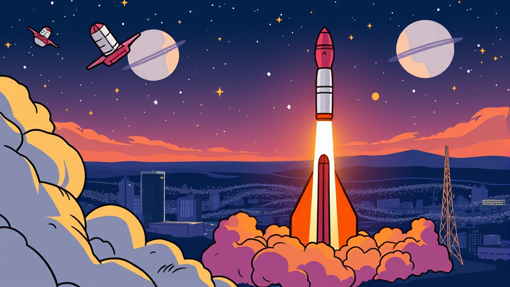 SpaceX 상장 시점은? (cartoon 스타일)