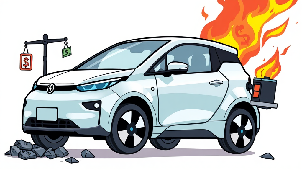 EV5 가격 논란: 왜 뜨거운 감자일까? (cartoon 스타일)