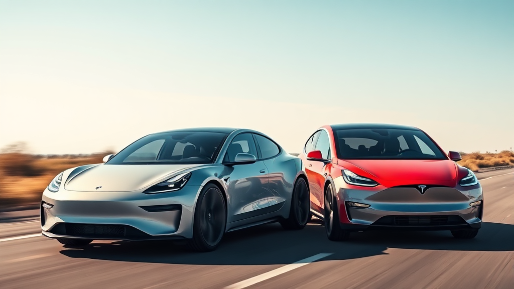EV5 vs 테슬라: 가격, 성능 비교 분석 (realistic 스타일)