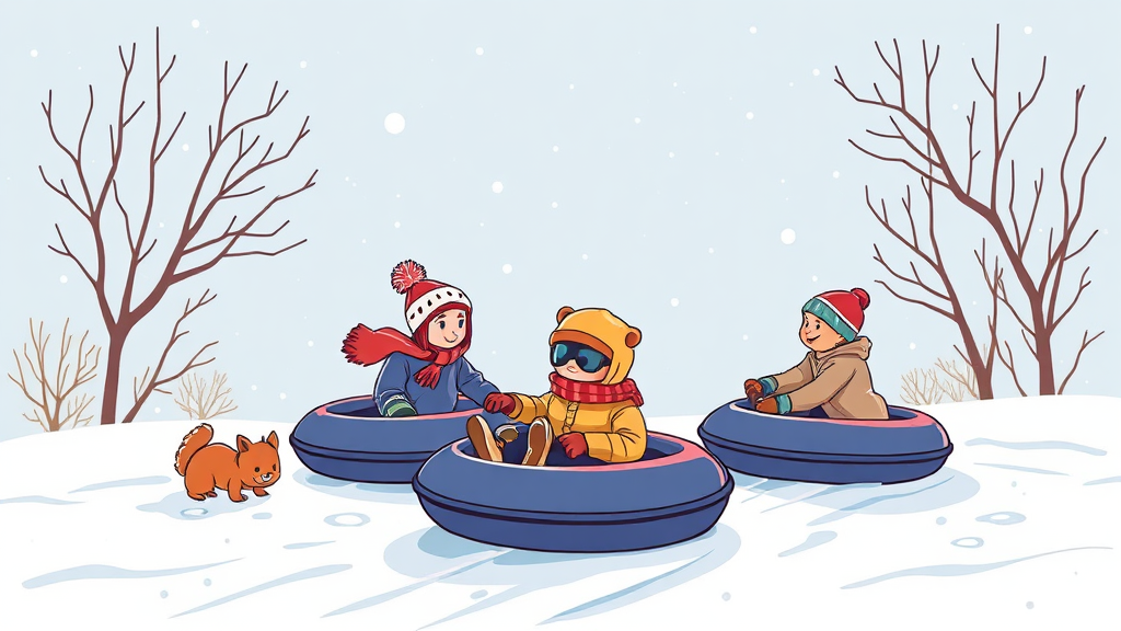 곤지암 눈썰매장 특징 (illustration 스타일)