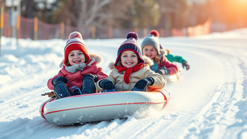 눈썰매장 요금 및 할인 (realistic 스타일)
