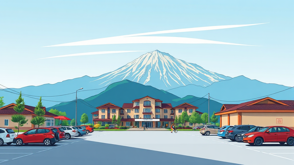 주차 정보 및 접근성 (illustration 스타일)