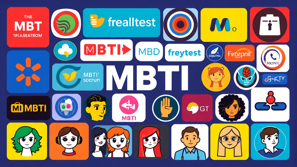 무료 MBTI 검사 사이트 추천 (cartoon 스타일)