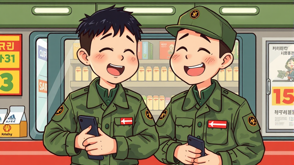 군부대 잠입 작전의 숨겨진 이야기 (cartoon 스타일)