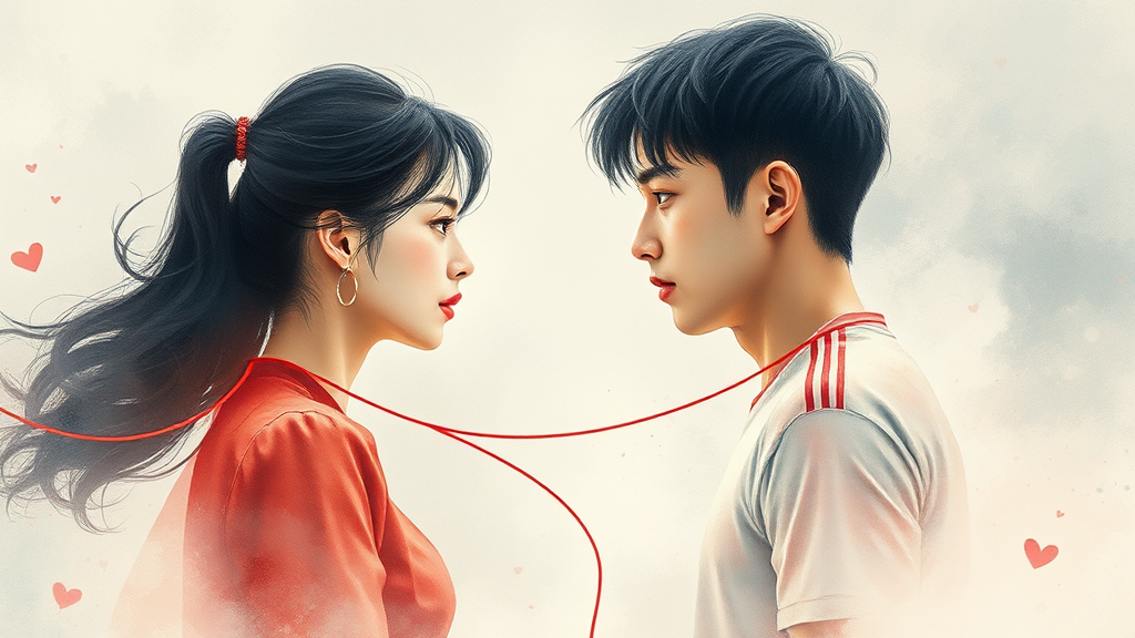 주요 등장인물 관계 분석 (watercolor 스타일)