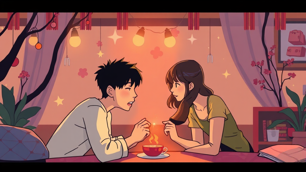 드라마의 주요 질문과 키워드 (cartoon 스타일)