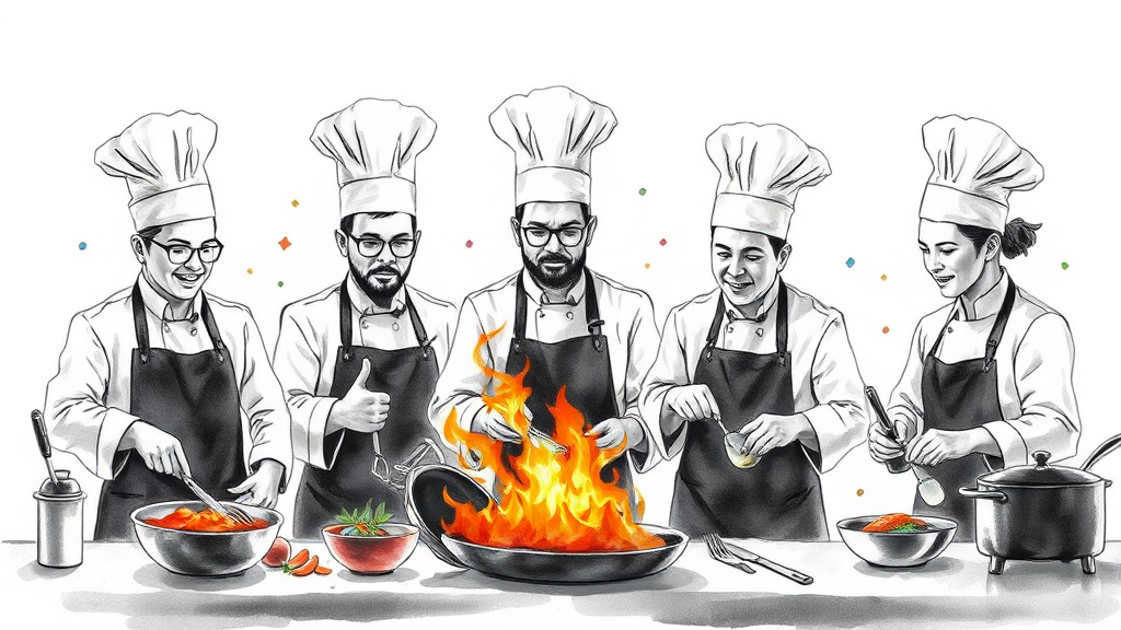 흑백요리사2 총정리: 논란 해명, 맛집 정보, 메뉴 가격, 방문 후기 2 흑백요리사2 캐릭터 소개 (watercolor 스타일)