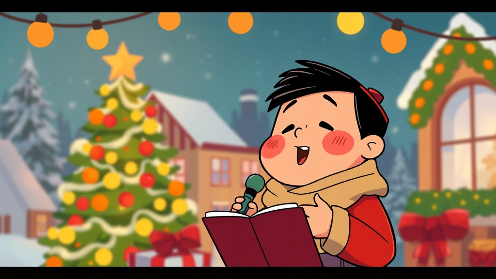 이오욱과 크리스마스 노래 (cartoon 스타일)